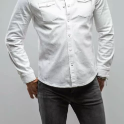 Ranger Denim Snap Shirt In White