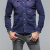 Roper Western Snap Shirt In Mertillo