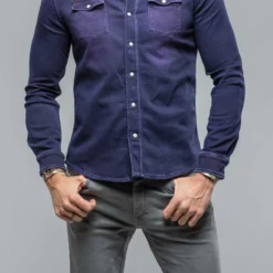 Roper Western Snap Shirt In Mertillo