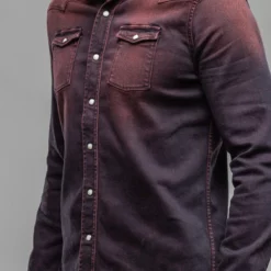 Roper Western Snap Shirt In Bordeaux 11 Roper Western Snap Shirt In Bordeaux -Dune Shop axels premium denim roper western snap shirt in bordeaux mens shirts axels vail 37501932470506