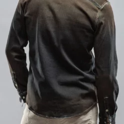 Roper Western Snap Shirt In Desert -Dune Shop axels premium denim roper western snap shirt in desert mens shirts axels vail 37502032937194