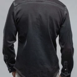 Roper Western Snap Shirt In Nero 7 Roper Western Snap Shirt In Nero -Dune Shop axels premium denim roper western snap shirt in nero mens shirts axels vail 37438987206890
