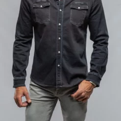 Roper Western Snap Shirt In Nero