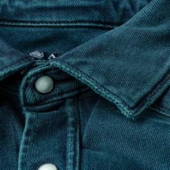 Roper Western Snap Shirt In Petroleo -Dune Shop axels premium denim roper western snap shirt in petroleo mens shirts axels vail 37713037951210