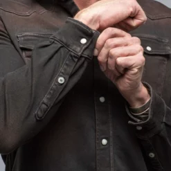 Roper Western Snap Shirt In Wenge -Dune Shop axels premium denim roper western snap shirt in wenge mens shirts axels vail 39154614730986