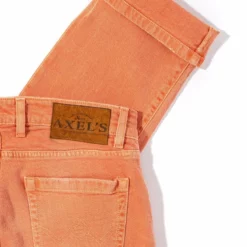 Tucson Selvedge Denim In Tangerine -Dune Shop axels premium denim tucson colored denim in tangerine mens pants 5 pocket axels vail 29828761419965