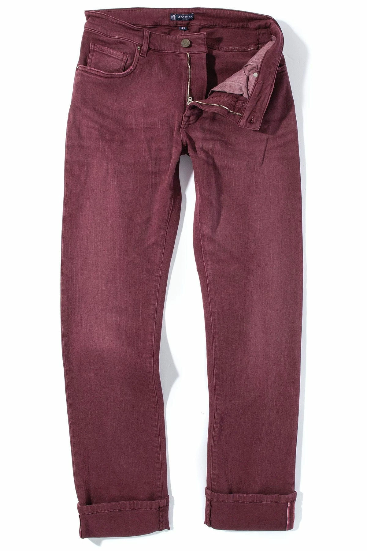 Tucson Selvedge Denim In Bordeaux 1 Tucson Selvedge Denim In Bordeaux
