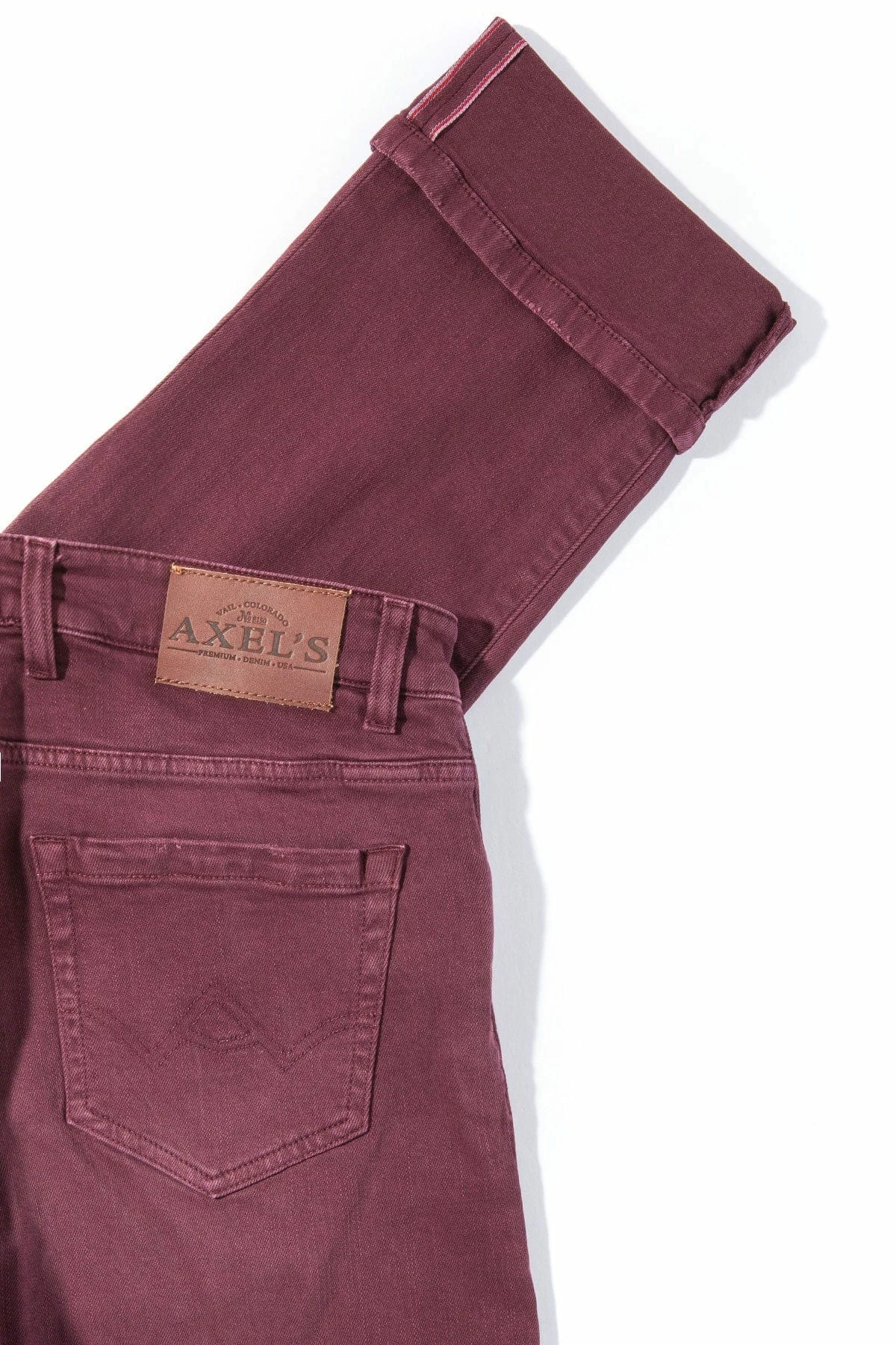 Tucson Selvedge Denim In Bordeaux 3 Tucson Selvedge Denim In Bordeaux - Image 3