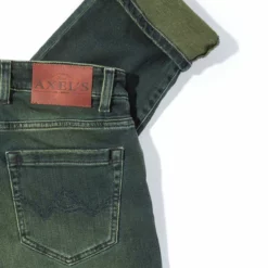 Waylon Over-Dyed Stretch Denim In Avocado -Dune Shop axels premium denim waylon over dyed stretch denim in avocado mens pants 5 pocket axels vail 38819414507754 1