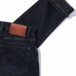 Waylon Over-Dyed Stretch Denim In Nero -Dune Shop axels premium denim waylon over dyed stretch denim in nero mens pants 5 pocket axels vail 38094383284458 1