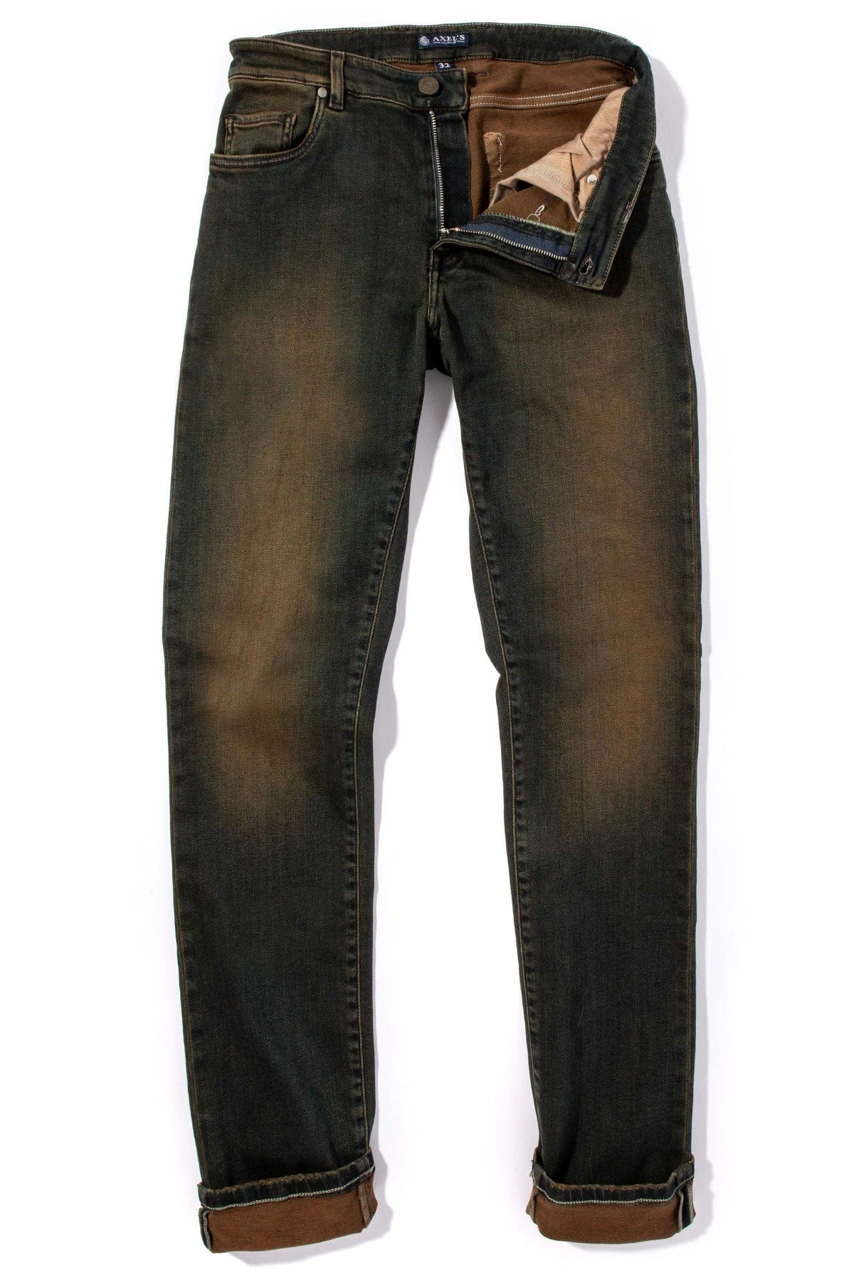 Waylon Over-Dyed Stretch Denim In Ruggine 1 Waylon Over-Dyed Stretch Denim In Ruggine