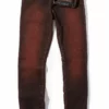 Waylon Over-Dyed Stretch Denim In Ruggine Rust