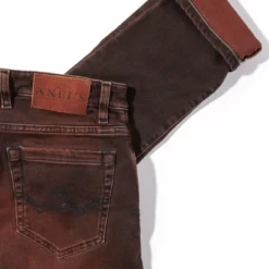 Waylon Over-Dyed Stretch Denim In Ruggine Rust -Dune Shop axels premium denim waylon over dyed stretch denim in ruggine rust mens pants 5 pocket axels vail 39059157254378