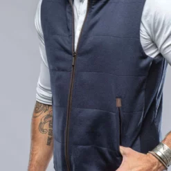 Alba Cashmere Vest In Navy -Dune Shop baldassari alba cashmere vest in navy mens outerwear cloth axels vail 38256035692778 1