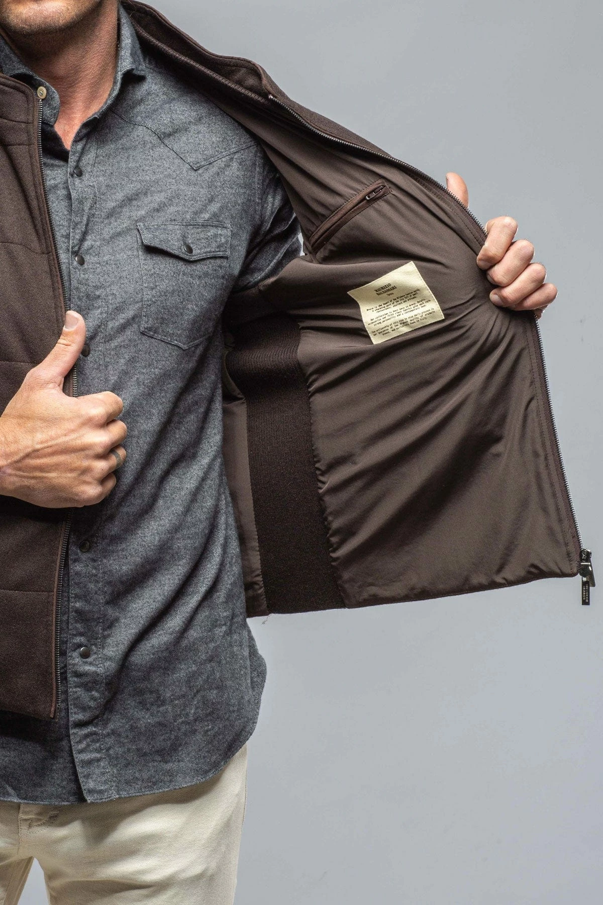 Alba Vest In Dark Brown 4 Alba Vest In Dark Brown - Image 4