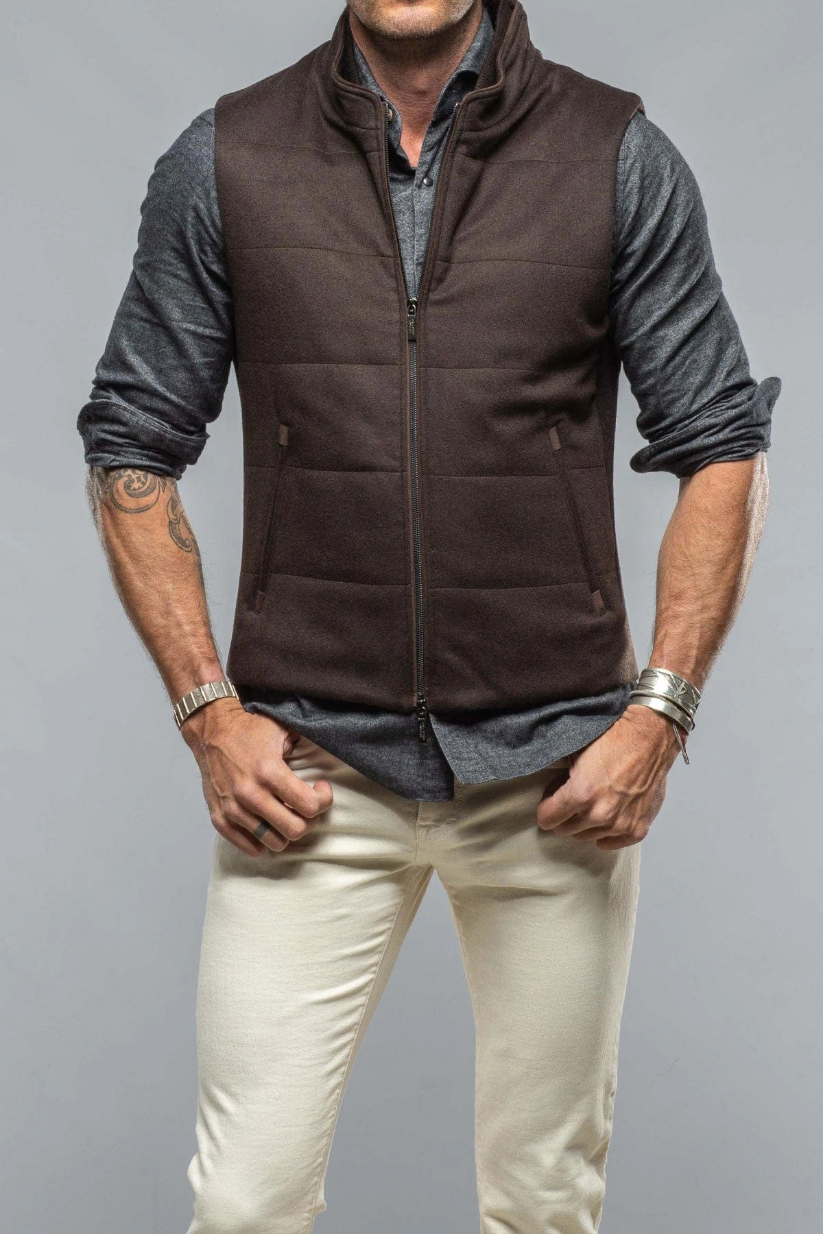 Alba Vest In Dark Brown 1 Alba Vest In Dark Brown