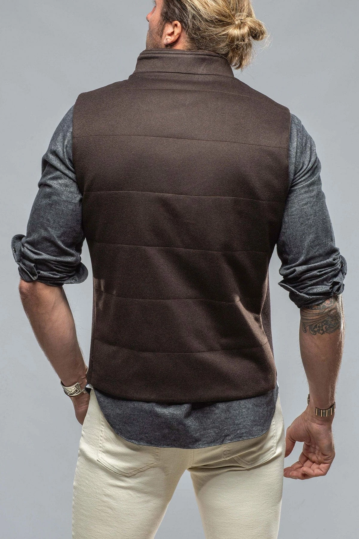 Alba Vest In Dark Brown 6 Alba Vest In Dark Brown - Image 6