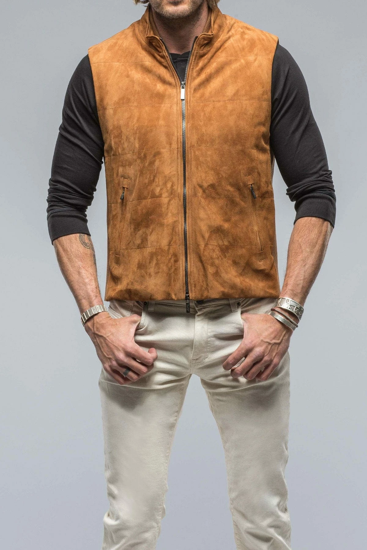Rye Suede Vest In Cigar 1 Rye Suede Vest In Cigar