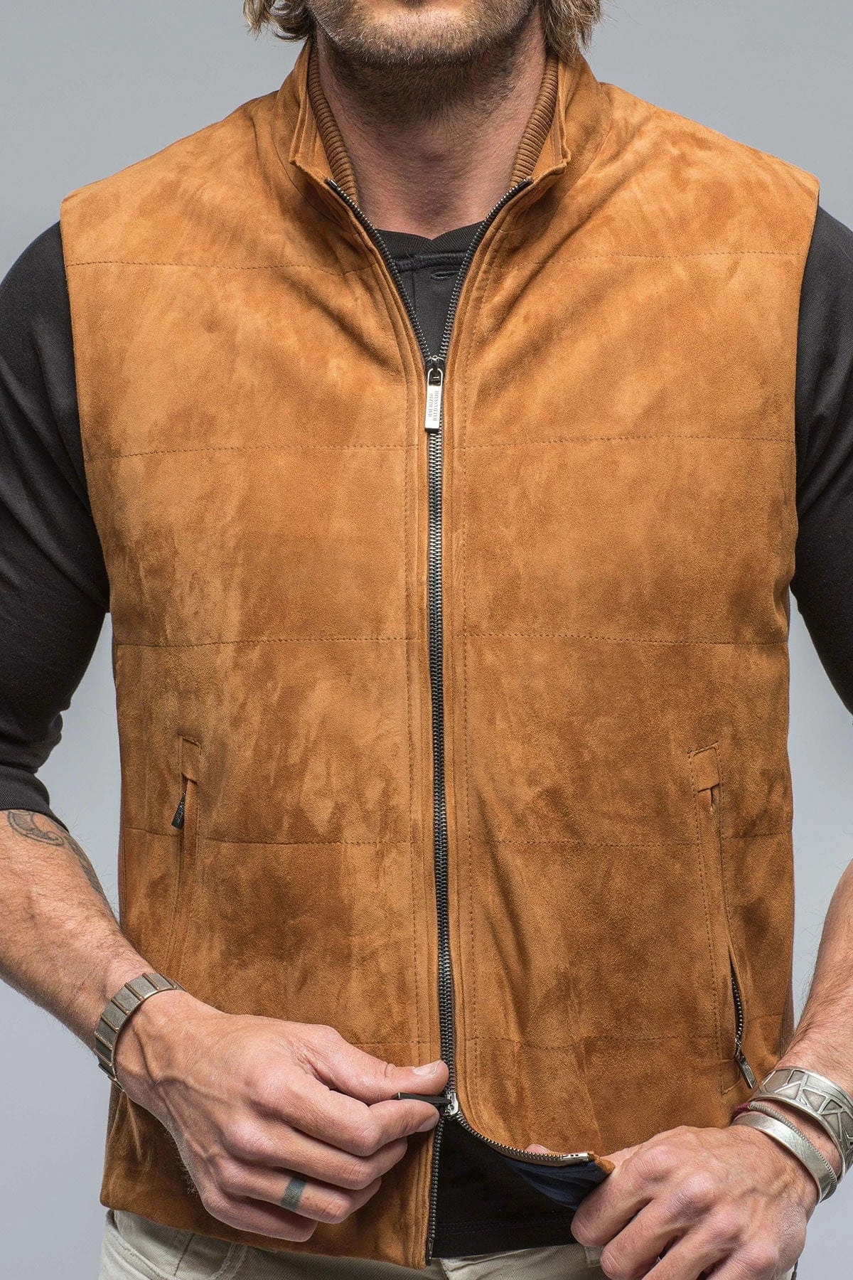 Rye Suede Vest In Cigar 5 Rye Suede Vest In Cigar - Image 5