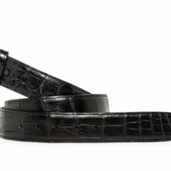 Black Alligator Matte Strap
