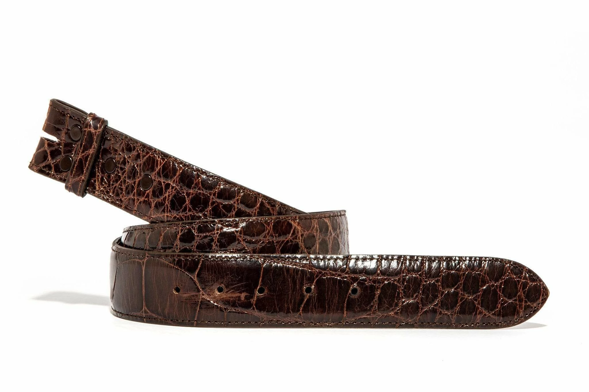 Chocolate Alligator Classic Strap 1 Chocolate Alligator Classic Strap
