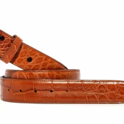 Cognac Alligator Matte Strap