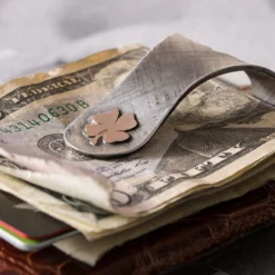 4 Leaf Clover Money Clip 6 4 Leaf Clover Money Clip -Dune Shop comstock heritage 4 leaf clover money clip mens accessories money clips axels vail 16009724395613