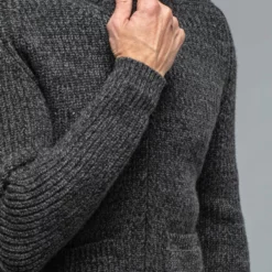 Galway Chunky Cashmere Full Zip In Charcoal 9 Galway Chunky Cashmere Full Zip In Charcoal -Dune Shop corgi galway chunky cashmere full zip in charcoal mens sweaters axels vail 36524536791274