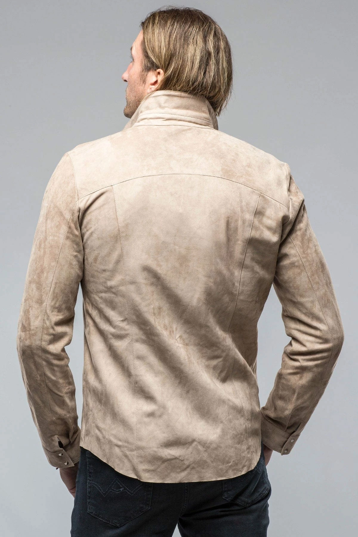 Bello Suede Shirt In Roccia 3 Bello Suede Shirt In Roccia - Image 3