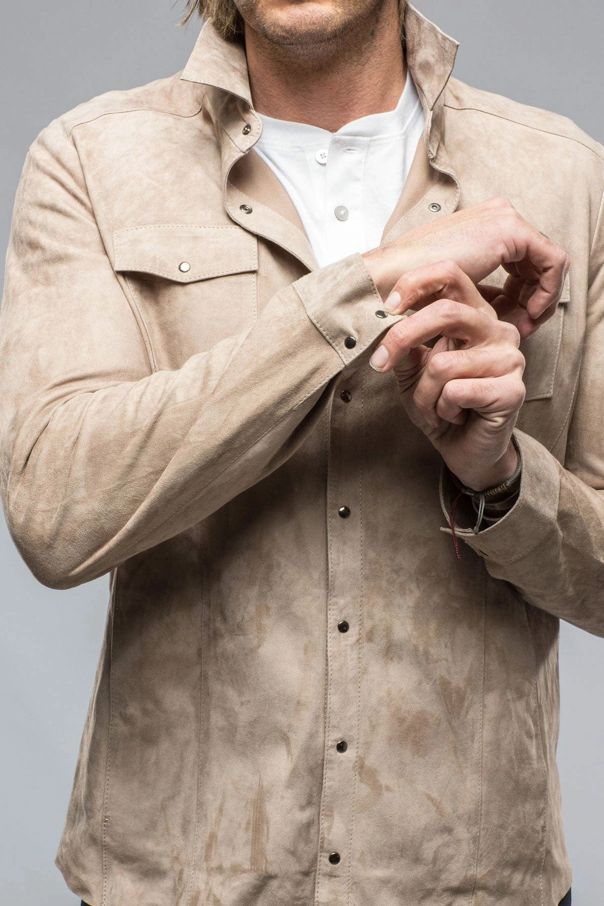 Bello Suede Shirt In Roccia 5 Bello Suede Shirt In Roccia - Image 5