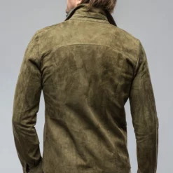Bello Suede Shirt In Verde -Dune Shop di bello bello suede shirt in verde mens outerwear leather axels vail 38819047702762