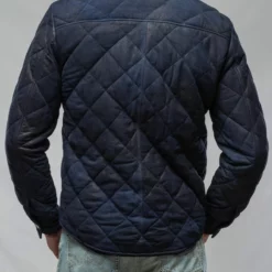 Academia Jacket In Ocean Depth -Dune Shop dibello academia jacket in ocean depth mens outerwear leather axels vail 37569778876650