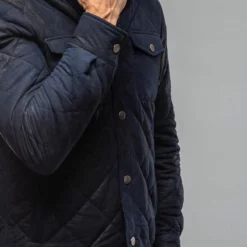 Academia Jacket In Ocean Depth -Dune Shop dibello academia jacket in ocean depth mens outerwear leather axels vail 37569779302634