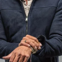 Bello Shearling In Navy -Dune Shop dibello bello shearling in navy mens outerwear shearling axels vail 30148866474173