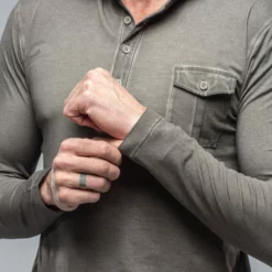 Dune Cafe Paco LS Polo Shirt In Antracite -Dune Shop dune cafe paco ls polo shirt in antracite mens shirts polos axels vail 36650738843882