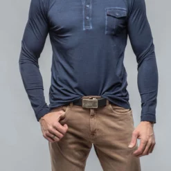 Dune Cafe Paco LS Polo Shirt In Indaco