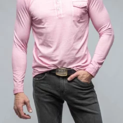 Dune Cafe Paco LS Polo Shirt In Pink