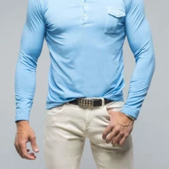 Dune Cafe Paco LS Polo Shirt In Sky