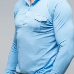 Dune Cafe Paco LS Polo Shirt In Sky 6 Dune Cafe Paco LS Polo Shirt In Sky -Dune Shop dune cafe paco ls polo shirt in sky mens shirts polos axels vail 38547686949098