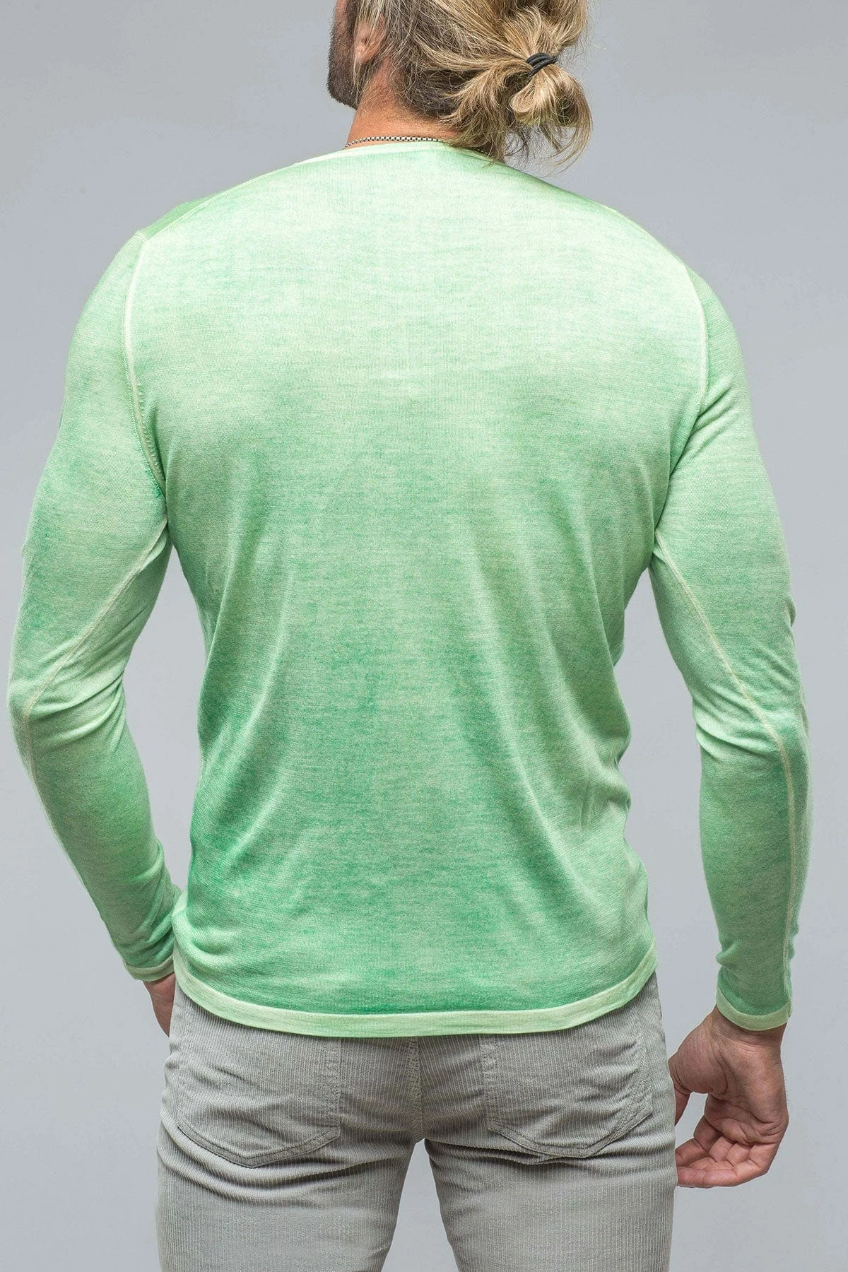 Dune Matteo Cashmere Crew In Green 3 Dune Matteo Cashmere Crew In Green - Image 3
