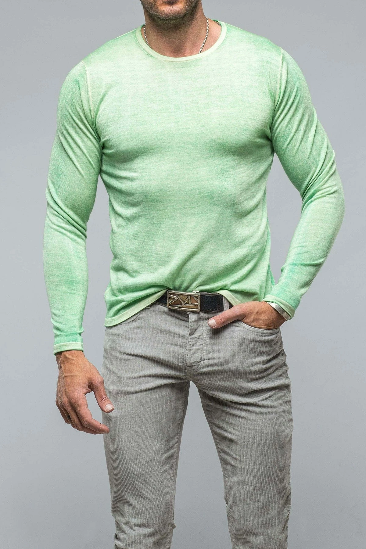 Dune Matteo Cashmere Crew In Green 1 Dune Matteo Cashmere Crew In Green