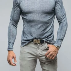 Dune Matteo Cashmere Crew In Stone Blue Navy