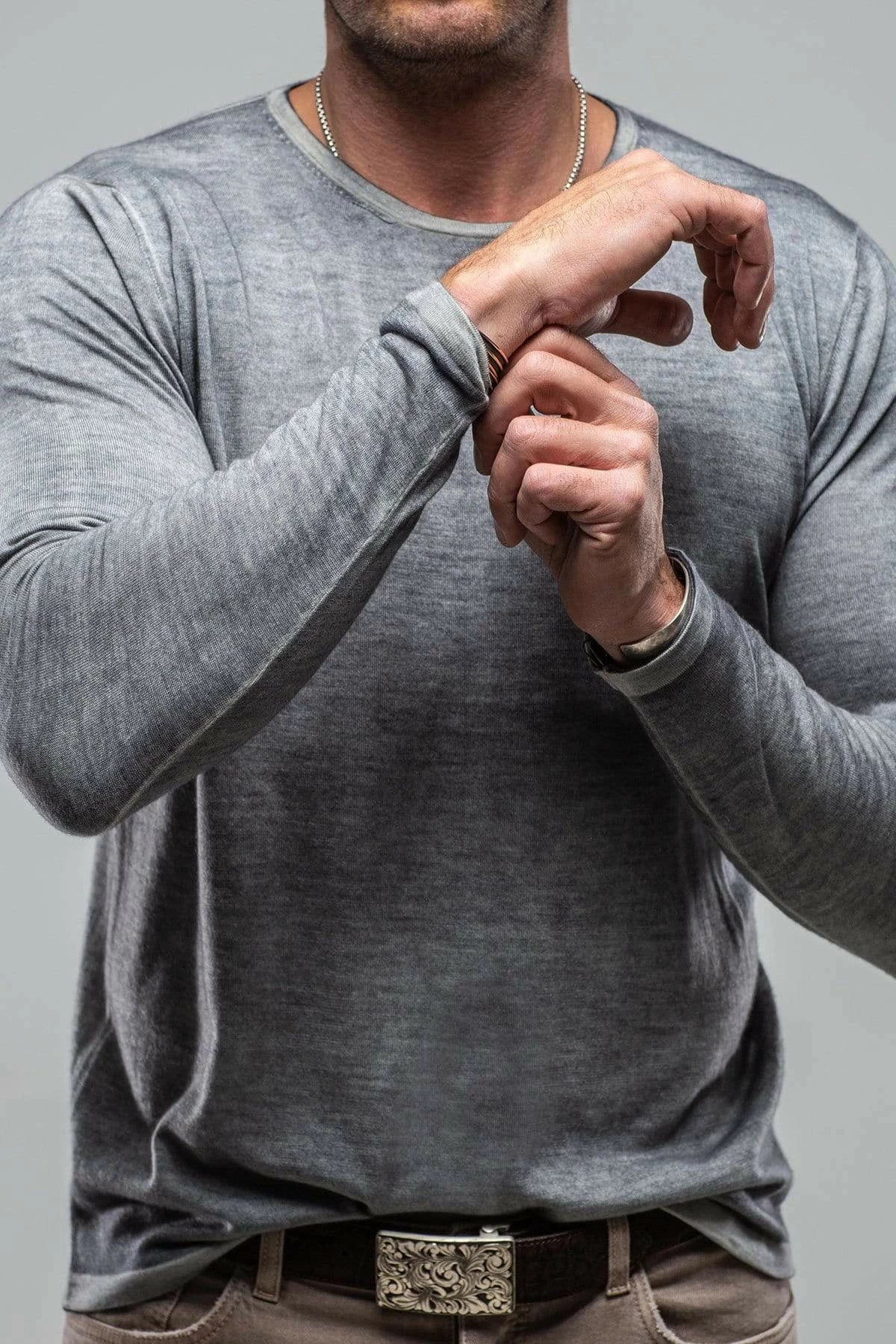 Dune Matteo Cashmere Sweater In Grey 2 Dune Matteo Cashmere Sweater In Grey - Image 2