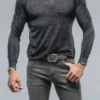 Dune Queniin Cashmere Quarter Zip In Black