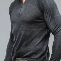 Dune Queniin Cashmere Quarter Zip In Black -Dune Shop dune queniin cashmere quarter zip in black mens sweaters axels vail 38620492300522