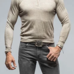 Dune Queniin Cashmere Quarter Zip In Talpa