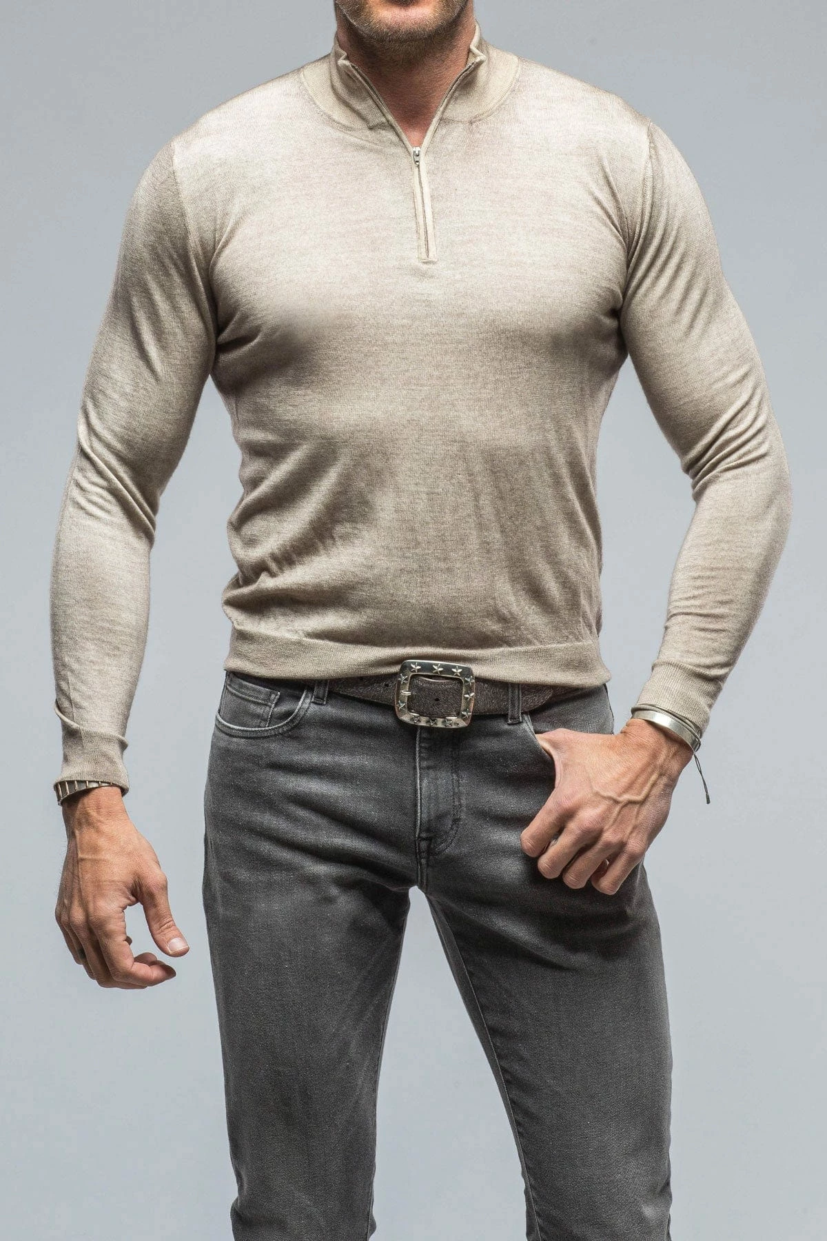 Dune Queniin Cashmere Quarter Zip In Talpa 1 Dune Queniin Cashmere Quarter Zip In Talpa