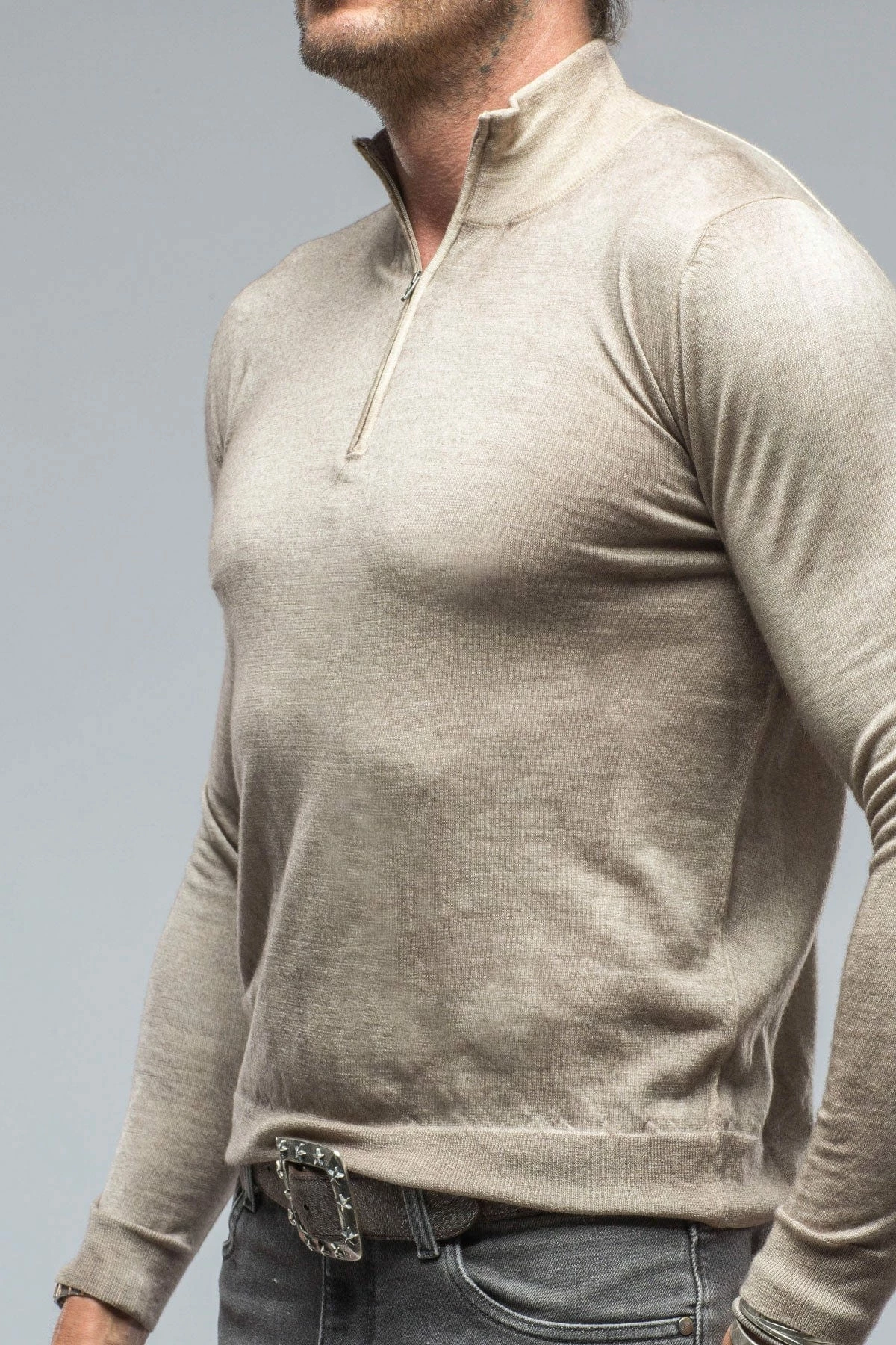 Dune Queniin Cashmere Quarter Zip In Talpa 3 Dune Queniin Cashmere Quarter Zip In Talpa - Image 3