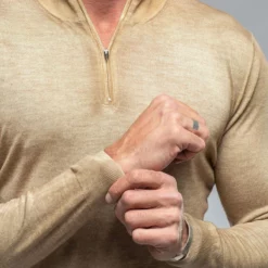 Dune Queniin Cashmere Quarter Zip In Wheat -Dune Shop dune queniin cashmere quarter zip in wheat mens sweaters axels vail 36919416619242