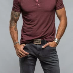 Dune Toulour SS Woven Polo In Mosto